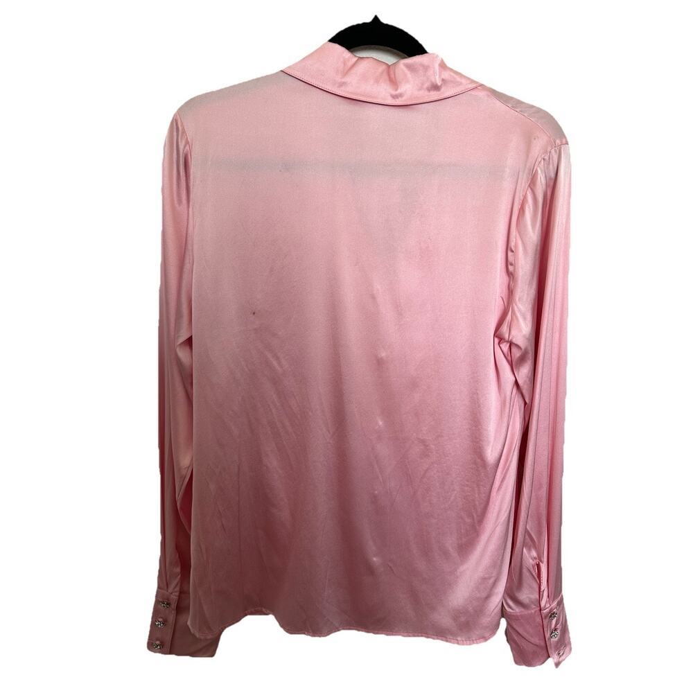 lilly pulitzer CHARLA SHIRT Size 10 91%Silk 9%Spandex Color PHIPPS PINK - Picture 4 of 10